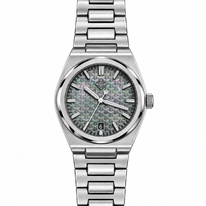 Armure Mother-of-Pearl Automatic Watch — Carved Mother-of-Pearl — front view