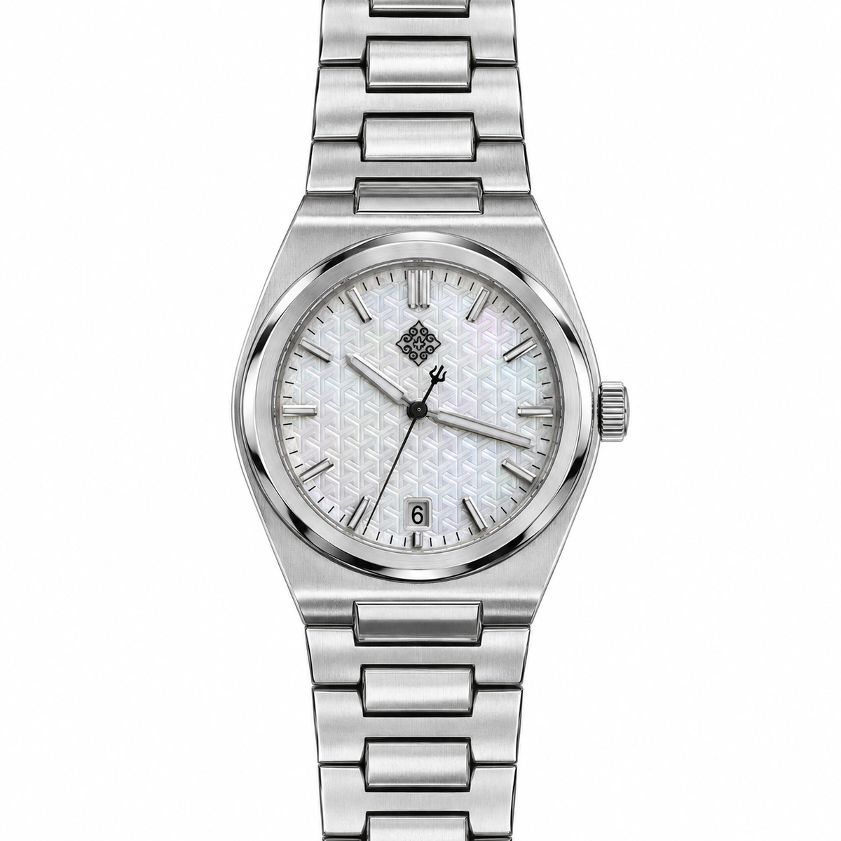 Armure Mother-of-Pearl Automatic Watch — White Mother-of-Pearl — front view