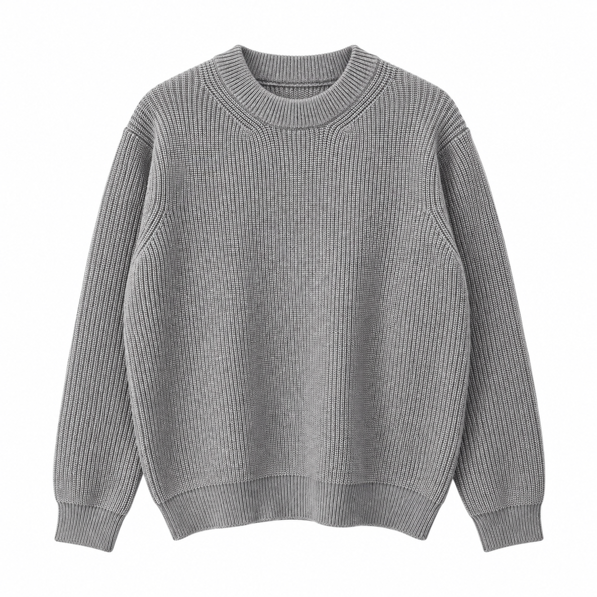 Trace Crewneck Knit — grey front