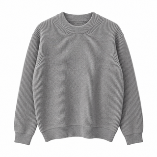 Trace Crewneck Knit — grey front