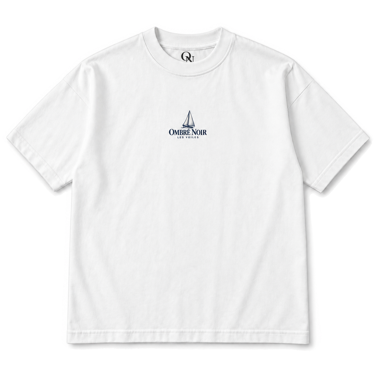 Les Voiles Graphic Tee in Lunar Rock, front view with small matching chest print