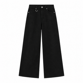 Patina Wide-Leg Jeans in Black, front view