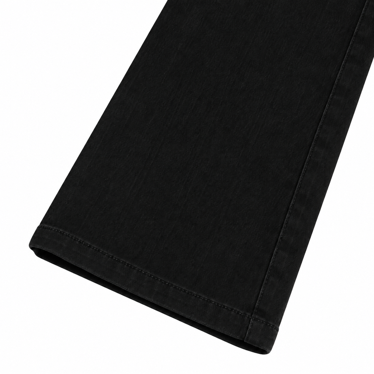 Patina Wide-Leg Jeans in Black, alternate detail close-up