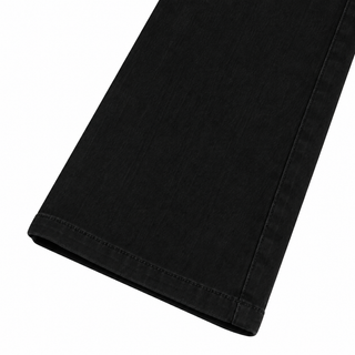 Patina Wide-Leg Jeans in Black, alternate detail close-up
