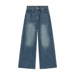 Patina Wide-Leg Jeans in Blue, front view