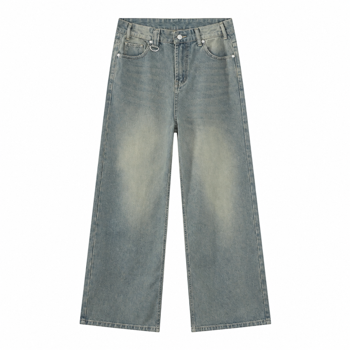 Patina Wide-Leg Jeans in Cyan, front view