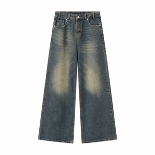 Patina Wide-Leg Jeans in Old Blue, front view