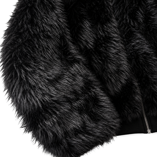 Sable Reversible Faux-Fur Jacket — construction detail