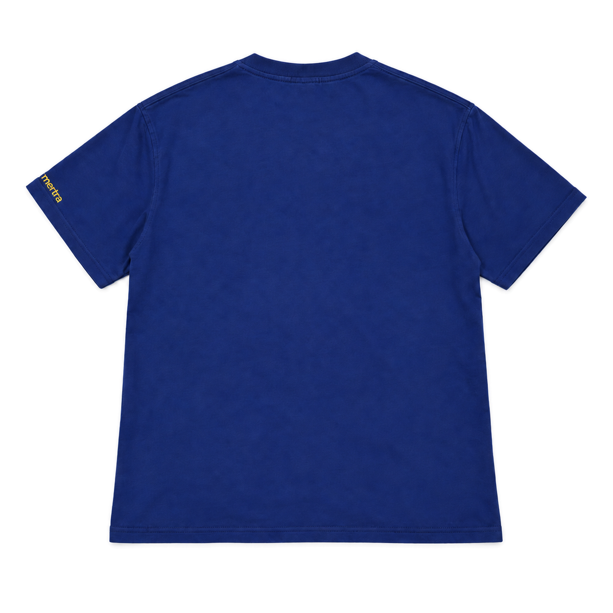 Scorpius Graphic Cotton T-Shirt in blue, back view on white