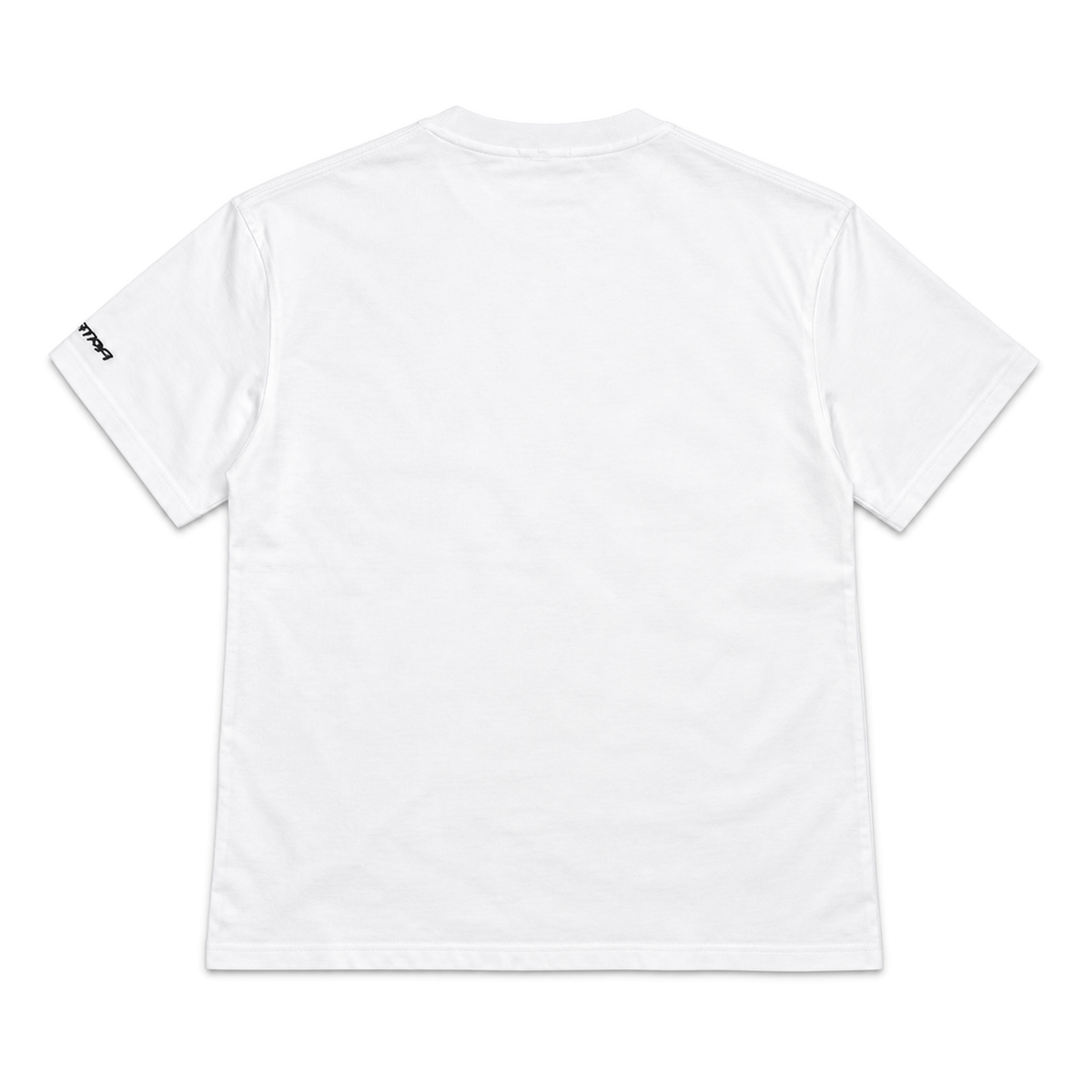Scorpius Graphic Cotton T-Shirt in white, back view on white