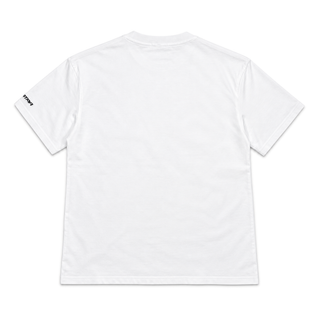 Scorpius Graphic Cotton T-Shirt in white, back view on white