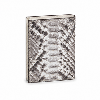 Serpentine Python Wallet vertical front view on white