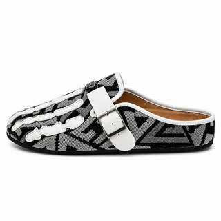 Talisman Noir tapestry mule, straight left-facing studio profile