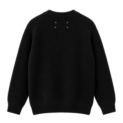 Trace Crewneck Knit — black back view