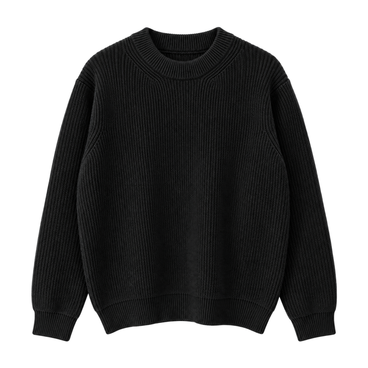 Trace Crewneck Knit — black front view