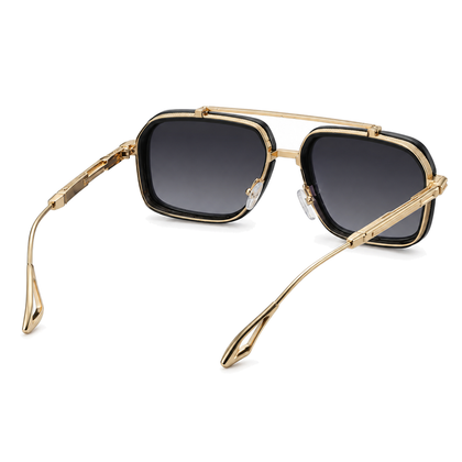 Vista Square Pilot Sunglasses — rear studio view