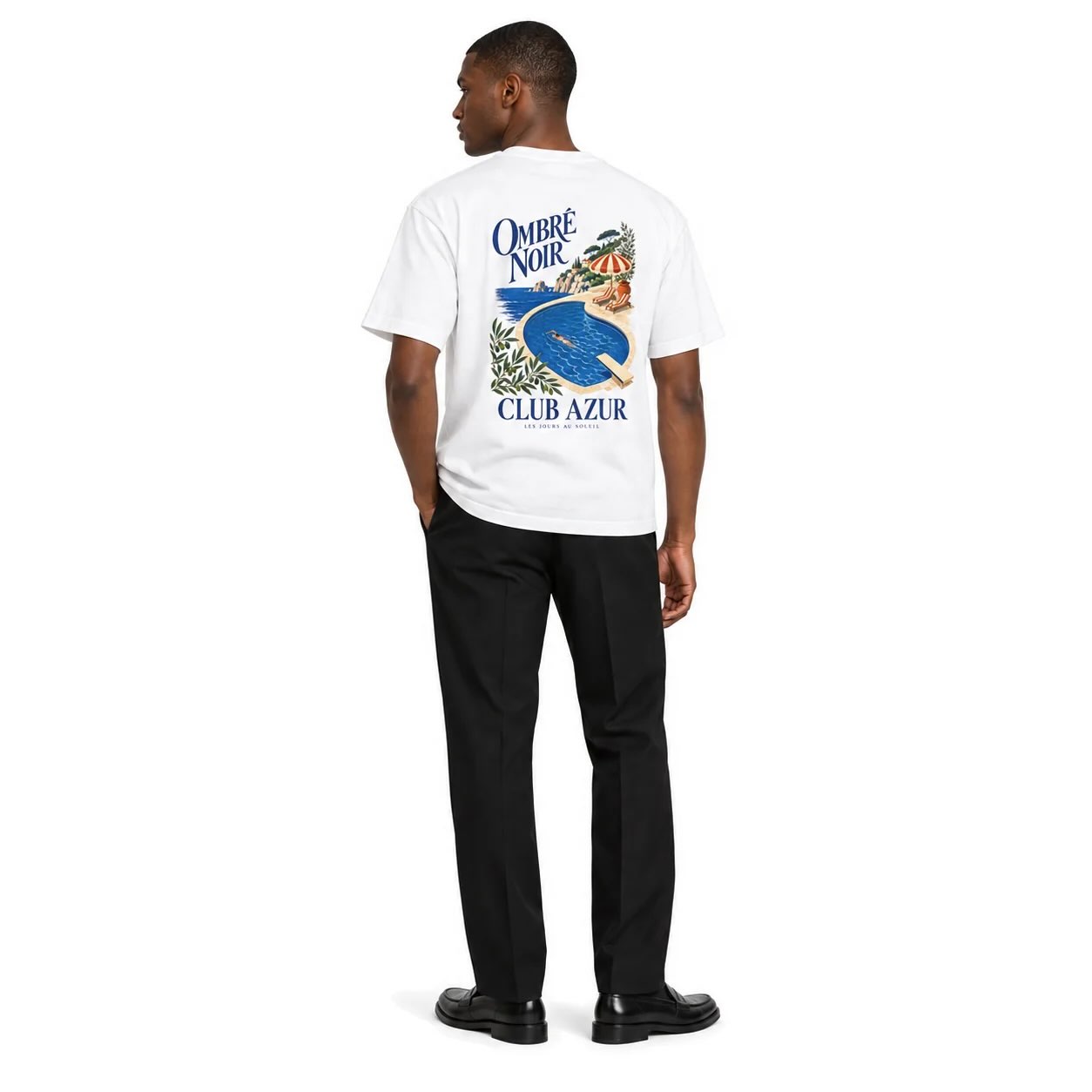 Club Azur T-shirt campaign by Ombré Noir